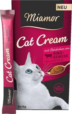 MIAMOR Cat Cream Beef - Kattensnoepje - 6x15g