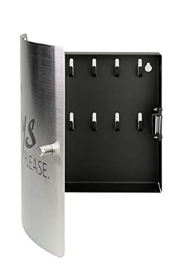 Burg Wächter Sleutelkast 6205/10 Ni KEYS PLEASE 33640 Aantal haken 10 RVS, Zwart