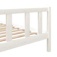 Bedframe massief hout wit 120x190 cm - thumbnail