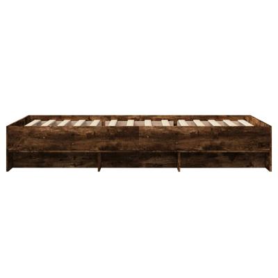 Bedframe zonder matras hout gerookt eikenkleurig 150x200 cm
