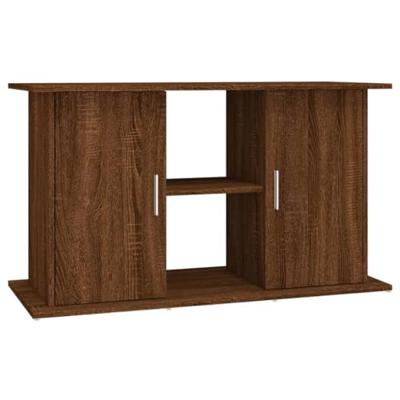 Aquariumstandaard 101x41x58 cm bewerkt hout bruin eikenkleur - thumbnail