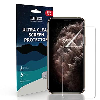Lunso - Duo Pack (2 stuks) Beschermfolie - Full Cover Screen Protector - iPhone 11 Pro Max Lunso - Duo Pack (2 stuks) Beschermfolie - Full Cover Screen Protector - iPhone 11 Pro Max