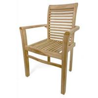 Express teak houten stapelstoel Palu 55x97x55 cm - thumbnail