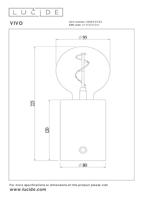 Lucide VIVO - Oplaadbare Tafellamp - Accu/Batterij - Ø 8 cm - LED Dimb. - E27 - 1x1W 2700K - Mat Goud / Messing - thumbnail