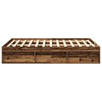 Bedframe zonder matras 160x200 cm bewerkt hout oud hout - thumbnail