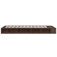Bedframe bewerkt hout bruin eikenkleur 90x200 cm - thumbnail
