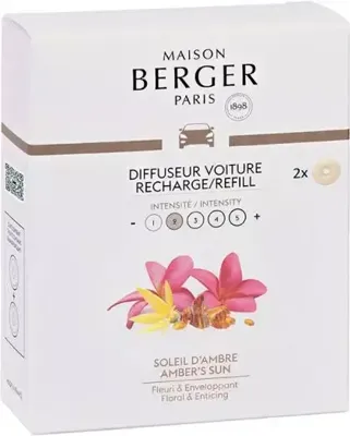 Maison Berger Navulling - voor autoparfum - Amber&apos;s Sun - 2 Stuks