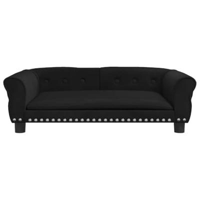 Hondenmand 95x55x30 cm fluweel zwart