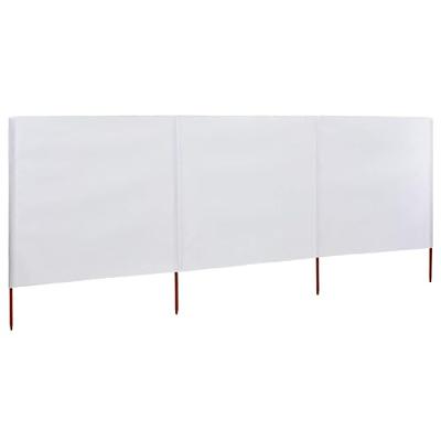 VidaXL Windscherm 3-panelen 400x160 cm stof zandwit