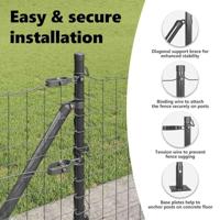 VidaXL Afrasteringspaal 26 pcs grijs 3,2 x 3,2 x 50 cm - thumbnail