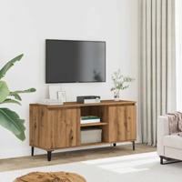 Tv-meubel 102x35x50 cm bewerkt hout artisanaal eikenkleur - thumbnail