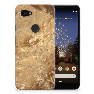 Google Pixel 3A TPU Siliconen Hoesje Marmer Creme Google Pixel 3A TPU Siliconen Hoesje Marmer Creme