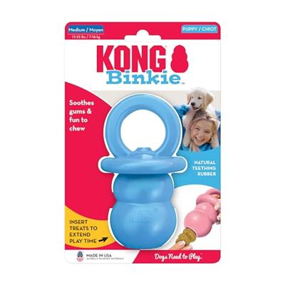 KONG Puppy Binkie Hondenspeelgoed, Medium, Verschillende kleuren