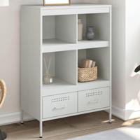 Hoge kast 68x39x101,5 cm staal wit - thumbnail
