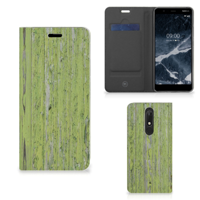 Nokia 5.1 (2018) Book | Wallet Case | Green Wood