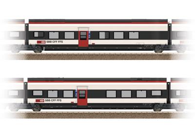 TRIX H0 23282 H0 uitbreidingsset 2 voor de Giruno van de SBB D(B9) 2e klas en E(B8) 2e klas TRIX H0 23282 H0 uitbreidingsset 2 voor de Giruno van de SBB D(B9) 2e klas en E(B8) 2e klas