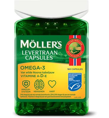 Mollers Omega-3 levertraancapsules 160 Capsules