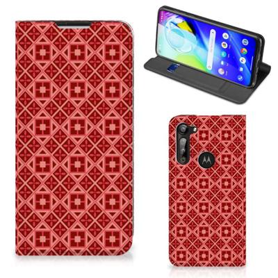 Motorola Moto G8 Power | Hoesje met Magneet | Batik Rood