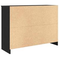 Dressoir met lade 101x35x76 cm spaanplaat zwart eikenkleurig - thumbnail