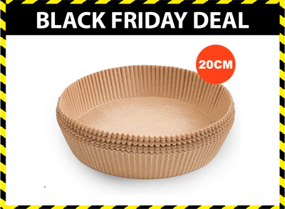 Heteluchtfriteuse Wegwerpbakjes 50 Stuks - 16cm - Geschikt Voor AirFryer Wegwerpbakjes - Bakpapier