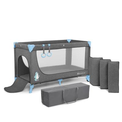 Kinderkraft - Reisbedje - Campingbedje - Joy - 126 x 65 x 76 cm - 8,5 kg - Blauw - Eenvoudig inklapbaar