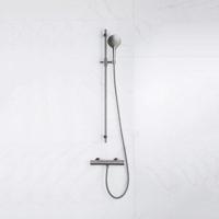 Fortifura Calvi douchekraan met glijstangset met ronde handdouche, gladde doucheslang Geborsteld Gunmetal PVD SW767491/SW799451/SW721165/SW767285 - thumbnail