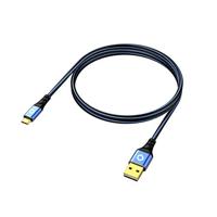 Oehlbach USB-kabel USB 2.0 USB-A stekker, USB-micro-B stekker 3.00 m Blauw Vergulde steekcontacten 9333 - thumbnail