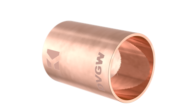 Kirchhoff Koperen dubbele sokkel, blank, 10 mm, 2 sockets , (5270) - 989090055