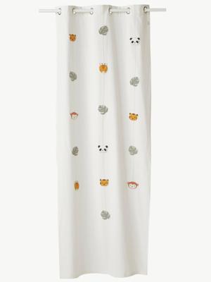 Hanoi dieren zeef oogjes krans gordijn ecru