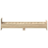 Bedframe zonder matras hout sonoma eikenkleurig 75x190 cm - thumbnail