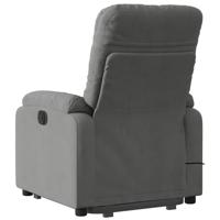 Sta-op-massagestoel verstelbaar microvezelstof donkergrijs - thumbnail