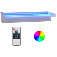 VidaXL Watervaloverlaat met rgb led's 45 cm roestvrij staal - thumbnail
