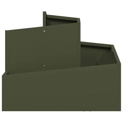 Tuin Bloempot Olijf Groen 60 x 60 x 50 cm Koudgewalst staal Tuin Bloempot Olijf Groen 60 x 60 x 50 cm Koudgewalst staal