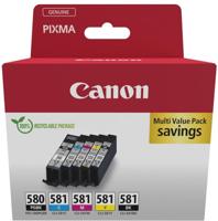 Canon inktcartridge 1 x PGI-580PGBK zwart + 1 x CLI-581, 200 - 1.660 pagina's, OEM 2078C008, 4 kleuren - thumbnail