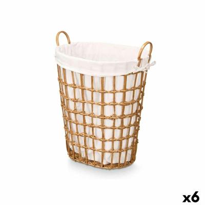 Mand Kipit Natuurlijk Polyester Stof Polypropyleen Ijzer Plastic 50 % katoen (6 Stuks) Mand Kipit Natuurlijk Polyester Stof Polypropyleen Ijzer Plastic 50 % katoen (6 Stuks)
