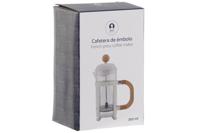 Koffiepot met Zuiger Home ESPRIT Wit Natuurlijk Roestvrij staal Polypropyleen 350 ml 13 x 8 x 19 cm - thumbnail