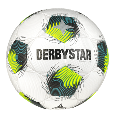Derbystar Voetbal Brillant TT Wit geel groen V24 1450 Derbystar Voetbal Brillant TT Wit geel groen V24 1450