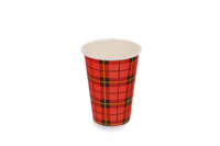 Kartonnen koffiebeker 180cc 7.5oz Schotse ruit scotty - thumbnail