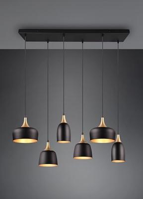Hanglamp Chiraz mat zwart Excl. 6x E27 4,9W - thumbnail