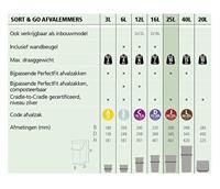 Brabantia Sort & Go Afvalemmer 25 L - Groen - thumbnail