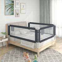 VidaXL Bedhekje peuter 120x25 cm stof donkergrijs - thumbnail