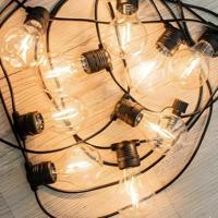 LED-lichtkrans New Garden Allegra 8 m 10 Wit/Zwart Zon - thumbnail