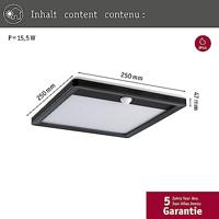 Paulmann Lamina PIR 94665 LED-buitenlamp met bewegingsmelder (wand) LED 15 W Zwart - thumbnail