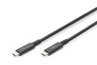 DIGITUS USB 4.0 aansluitkabel - USB-C naar USB-C - Displayport 2.0-8K/60Hz - PD3.1-240W - 40Gbits/s - 0,8m - zwart - thumbnail