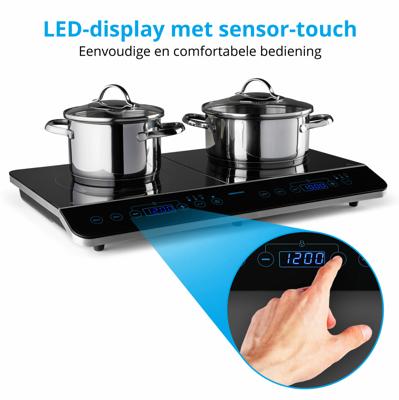 Vrijstaande inductiekookplaat - MEDION - MD 15324 - 2 branders - L 60,3 x D 35,5 cm