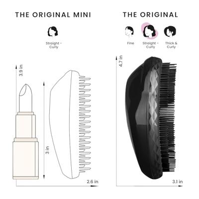 Tangle Teezer Antiklit Haarborstel Original Zwart - thumbnail