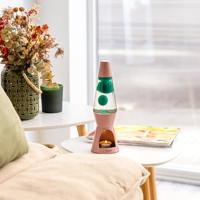 Waxinelicht lavalamp - Roze met groene lava - thumbnail