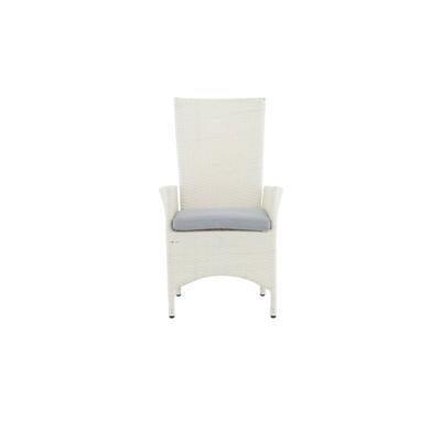 Nohr Verstelbare Tuinstoel 'Davinia' Wicker, kleur Wit