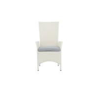 Nohr Verstelbare Tuinstoel 'Davinia' Wicker, kleur Wit - thumbnail