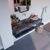 MONDIAZ ALAN-DLUX 120cm planchet Lava. Vrijhangende wastafel CLOUD midden zonder kraangat, kleur Lava. - thumbnail